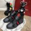 Gucci High Top Head GG Supreme Gray Sneaker Black 0