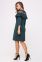Платье А-силуэта бутылочного цвета с сеткой и воланом Лондон It Elle 5948 0