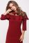 Платье бордового цвета с воланом и сеткой на плечах Линнет It Elle 5946 0