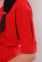 Блуза свободного силуэта с коротким рукавом под пояс «Мелиса» TessDress цвет красный 0
