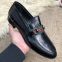 Лоферы Gucci Jordaan Leather Loafer with Web Croco Black 0