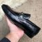 Лоферы Gucci Jordaan Leather Loafer with Web Croco Black 1