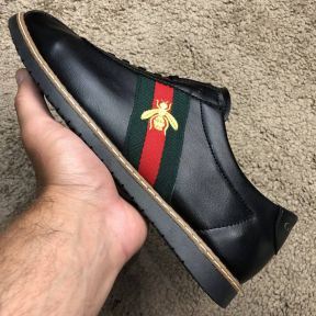 Gucci Falacer Sneaker Web with Bee Black