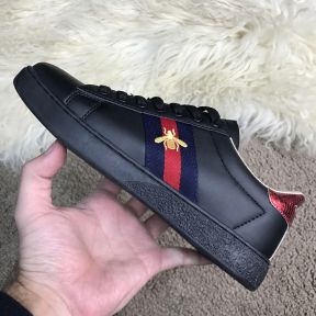 Кроссовки Gucci Ace Embroidered Sneaker Black
