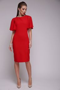 Платье нарядное с воланами Дианта TessDress цвет красный