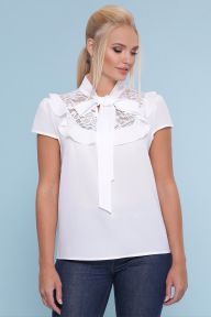 Блуза Федерика-Б к/р белый Glem p47787