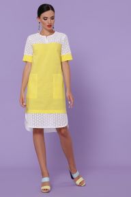 Платье Сати-3 к/р желтый Glem p49833