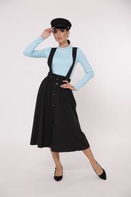 Женская пышная юбка с бретелями Лусия TessDress цвет чёрный