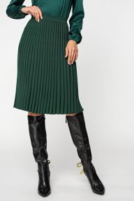 Зеленая теплая плиссированная юбка миди Эвелина It Elle V6144