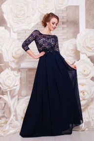 Платье Марианна д/р синий Glem p34950