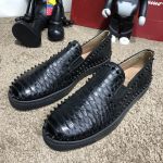 Christian Louboutin Pik Boat Python Black