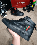 Gucci Signature Web High Top Black/Green/Red