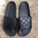 Сандалии Gucci Slide Sandal GG Supreme Black