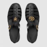 Gucci Rubber Buckle Strap Sandal Black