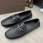 Bottega Veneta Wave Moccasin In Nero