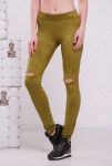 Лосины из замша с молниями Змейка Olive TessDress цвет горчица
