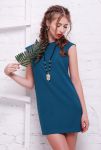 Платье с коротким рукавом Сири TessDress цвет лазурно-синий
