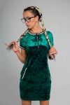 Платье свободного фасона Анет Dark-green TessDress цвет бутылочный