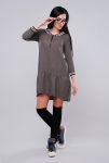 Платье свободного фасона с довязом Zoe TessDress цвет бежевый