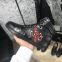 Gucci High Top Snake Embroidered Sneaker Black