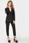 Черный брючный костюм с длинным жакетом и брюками с высокой талией Пегги It Elle 3028