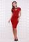 Платье облегающее с вырезами на плечах и зоне декольте Аврора Red TessDress цвет красный