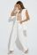 Летний брючный белый костюм с удлиненным жилетом Жиневьев It Elle 3081