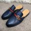 Gucci Princetown Leather Slipper with Double G Blue